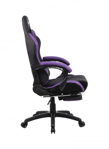 Gaming Racing Style Chair With Retractable Footrest Black/Purple