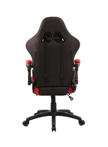 Gaming Racing Style Chair With Retractable Footrest Black/Red