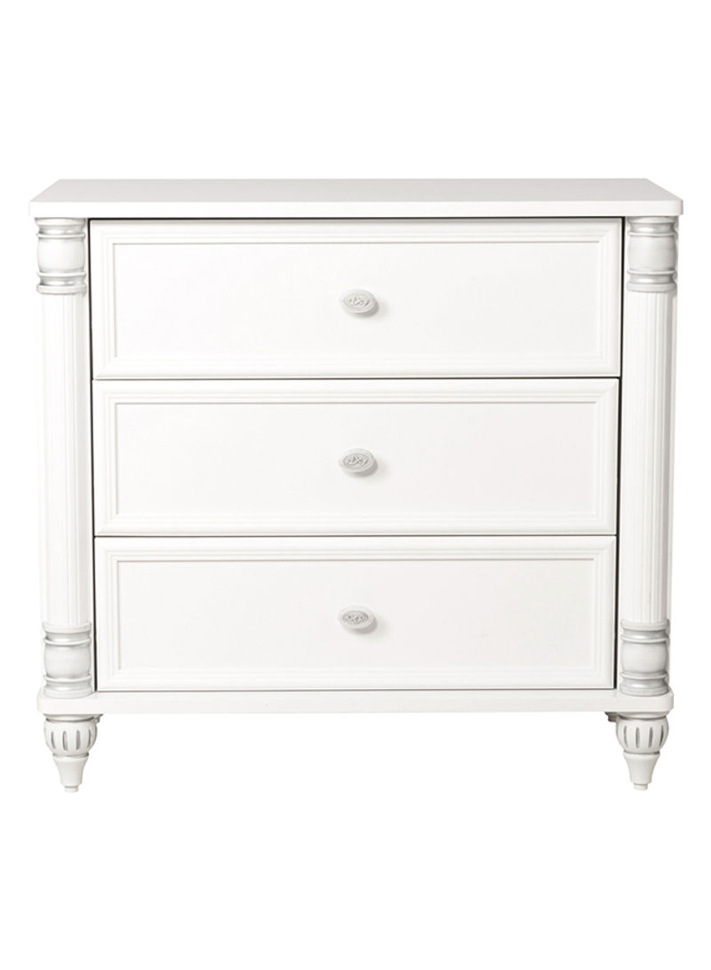 Carla 3-Drawers Dresser Without Mirror White