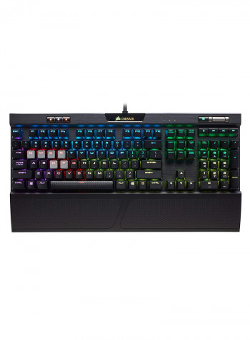 لوحة مفاتيح K70 RGB MK.2 ميكانيكية للألعاب بإضاءة LED متعددة الألوان RGB أسود