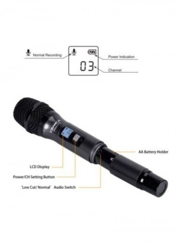 CVM-WS50H Wireless Microphone With Hand-Held Transmitter LU-D5967 Black