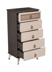 Kansas 5-Drawer Chest Brown/Beige 57.7x113.4x57.7centimeter