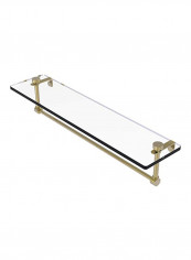 Vanity Top Integrated Towel Bar Glass Shelf Clear/Gold 22inch