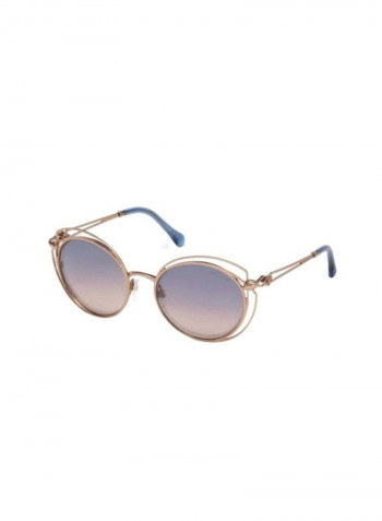 Women's Round Frame Sunglasses - Lens Size: 55 mm