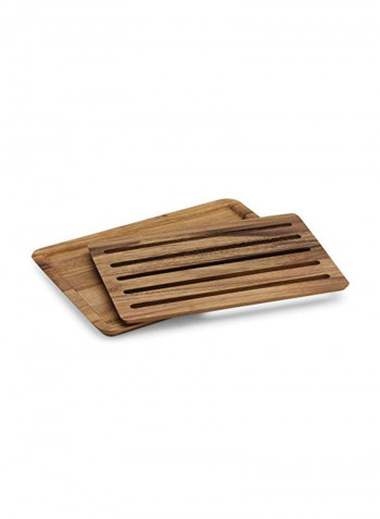 Nesting Bread Board With Crumb Catcher Brown 0.1 x 0.1 x 0.1inch
