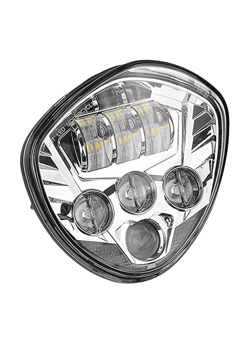 Chrome Bezel Cree Chip LED Motorcycle Headlight