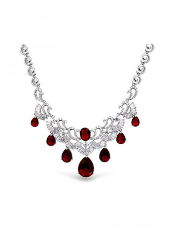 Cubic Zirconia Studded Necklace