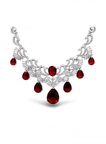 Cubic Zirconia Studded Necklace
