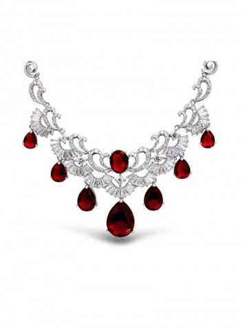 Cubic Zirconia Studded Necklace