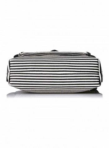 Kinley Striped Crossbody Bag Black Stripe