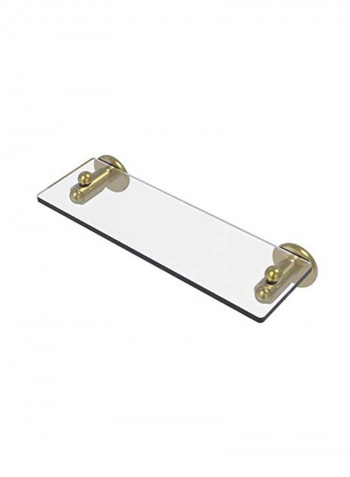 Soho Collection Vanity Beveled Edges Glass Shelf Gold/Clear 16inch