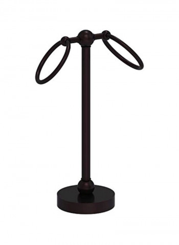 2 Ring Guest Towel Holder Brown 12inch