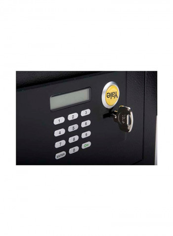 Home Security Safe With Pincode Access Black 25x35x30cm