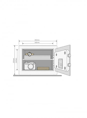 Home Security Safe With Pincode Access Black 25x35x30cm