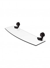 Venus Collection Dotted Accents Glass Shelf Clear/Black 18x5inch