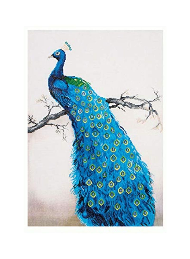Peacock Diamond Embroidery Kit Blue/Green/Black