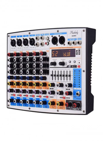 Ddm8 Compact 8 Channels Mixer Mixing Console With Charging Adapter And User Manual