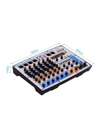 Ddm8 Compact 8 Channels Mixer Mixing Console With Charging Adapter And User Manual