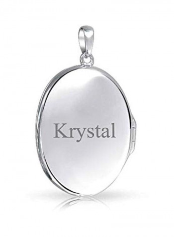 925 Sterling Silver Pictures Photo Pendant Necklace