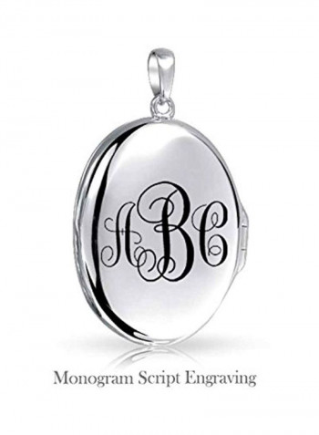 925 Sterling Silver Pictures Photo Pendant Necklace