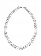 925 Sterling Silver Round Bead Strand Necklace Silver