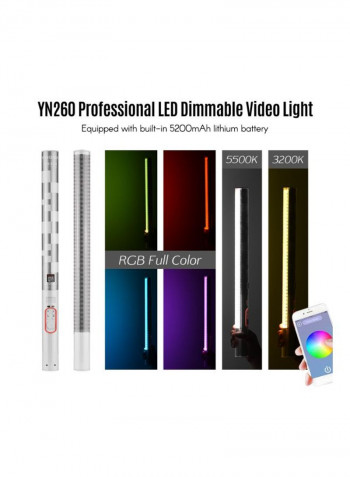 Dimmable LED Video Light Silver
