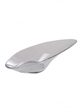 100-Piece Comma Shaped Dessert Plate Clear 4.13x1.96x1.18inch
