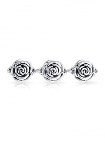 925 Sterling Silver Rose Designed Bracelet