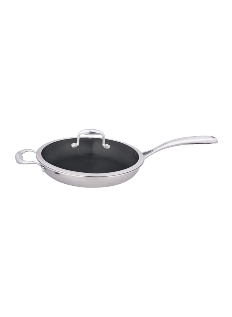 Frying Pan With Lid Silver/Black 11inch