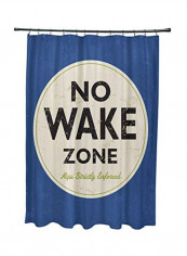 Printed Shower Curtain Blue/Beige/Black 0.3x71x74inch