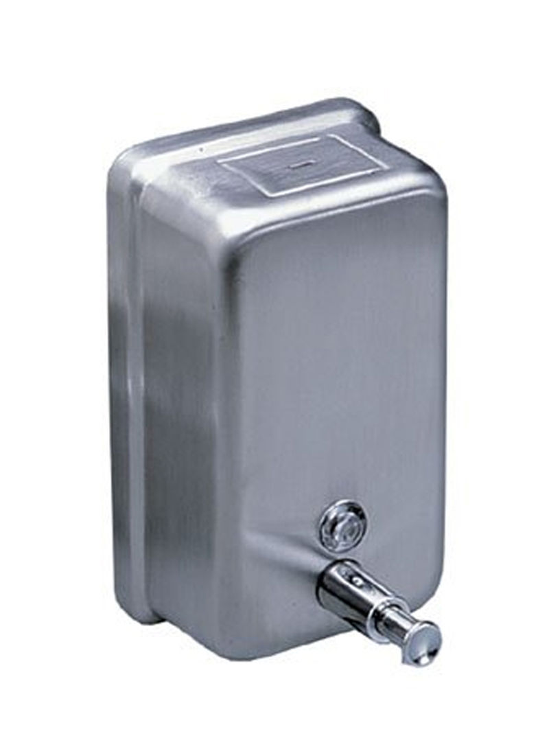 Vertical Liquid Soap Dispenser Silver