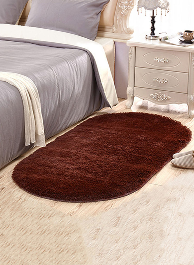 Washable Bedside Floor Rug Brown 160x230centimeter