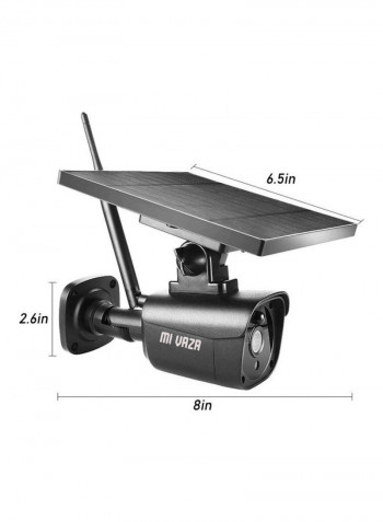 Wireless Solar Powered Security Camera Black