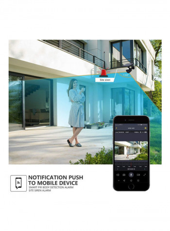 Wireless Solar Powered Security Camera Black