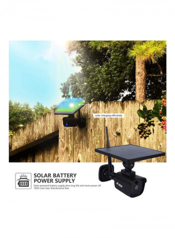 Wireless Solar Powered Security Camera Black