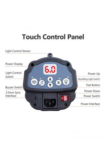 Compact Studio Flash Light Strobe Lighting Lamp multicolour