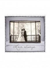 Love Always Engraved Frame Silver 8.8x7.8x1inch