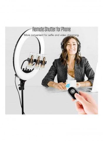 Dimmable Video LED Ring Light Set White