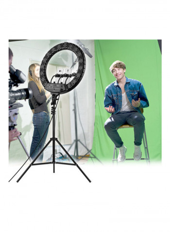 Dimmable Video LED Ring Light Set White