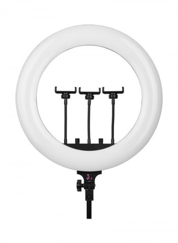 Dimmable Video LED Ring Light Set White