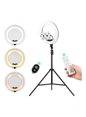 Dimmable Video LED Ring Light Set White