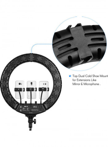 Dimmable Video LED Ring Light Set White