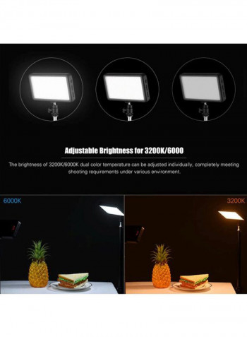 7-Piece LED Video Light Kit Black