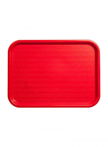 24-Piece Fast Food Tray Set Red 12x16inch