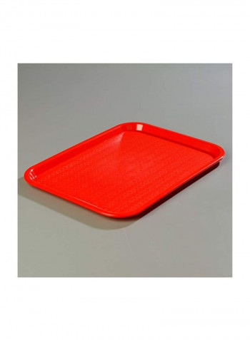 24-Piece Fast Food Tray Set Red 12x16inch