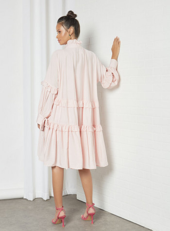 Oversized Midi Dress Pink