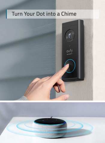 2K HD Home Video Doorbell With Powered Battery