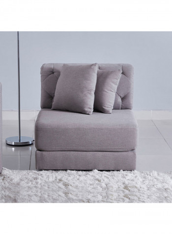 Emotion Armless Chair With Cushions Grey