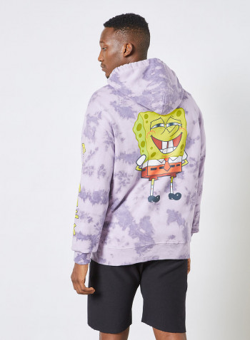 SpongeBob SquarePants Tie-Dye Hoodie Purple