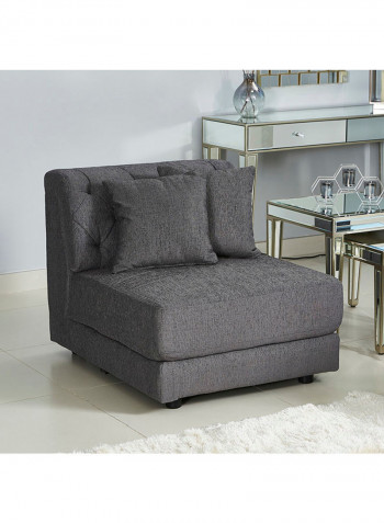 Emotion Armless Chair With Cushion Grey